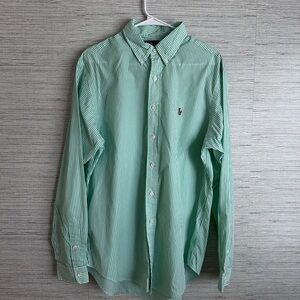 Ralph Lauren Mint Striped Button Down Shirt